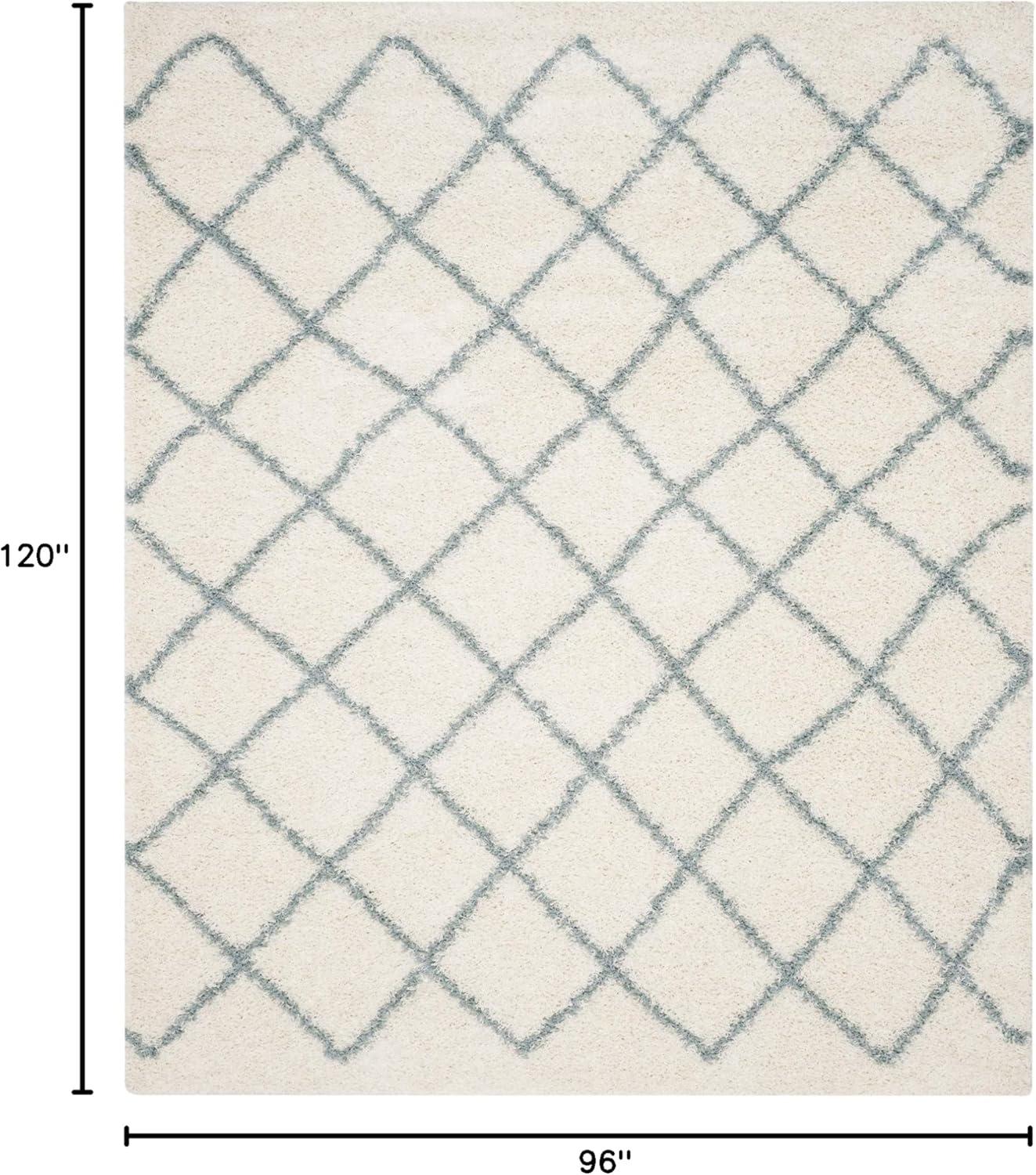 image:imageSAFAVIEH Dallas Shag Collection Area Rug 51 x 76 Seafoam amp Ivory Trellis Design NonShedding amp Easy Care 15inch Thick Ideal for High Traffic Areas in Living Room Bedroom SGD258CIvorySeafoam