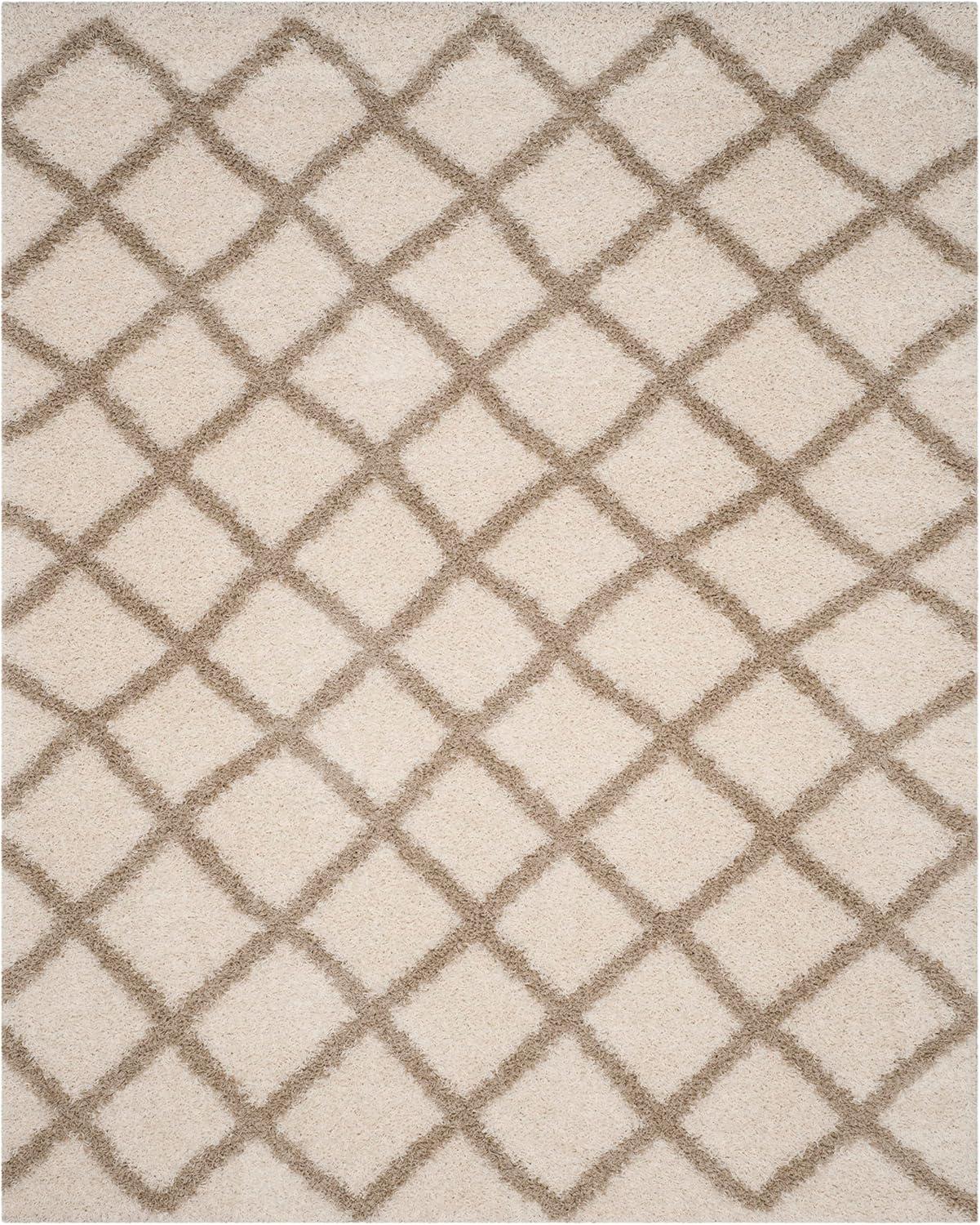 image:imageSAFAVIEH Dallas Shag Collection Area Rug 51 x 76 Seafoam amp Ivory Trellis Design NonShedding amp Easy Care 15inch Thick Ideal for High Traffic Areas in Living Room Bedroom SGD258CIvoryBeige