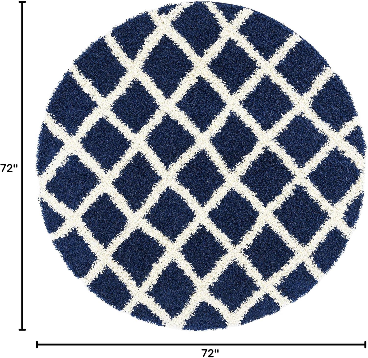 image:imageSAFAVIEH Dallas Shag Collection Area Rug 51 x 76 Seafoam amp Ivory Trellis Design NonShedding amp Easy Care 15inch Thick Ideal for High Traffic Areas in Living Room Bedroom SGD258CNavyIvory