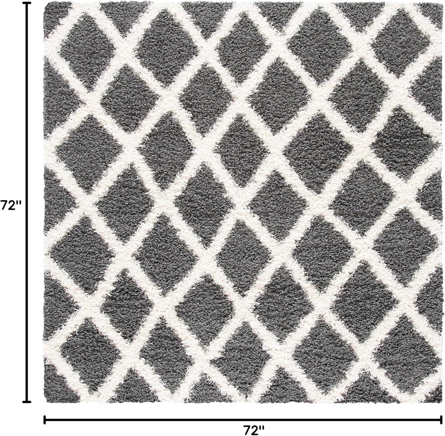 image:imageSAFAVIEH Dallas Shag Collection Area Rug 51 x 76 Seafoam amp Ivory Trellis Design NonShedding amp Easy Care 15inch Thick Ideal for High Traffic Areas in Living Room Bedroom SGD258CDark GreyIvory