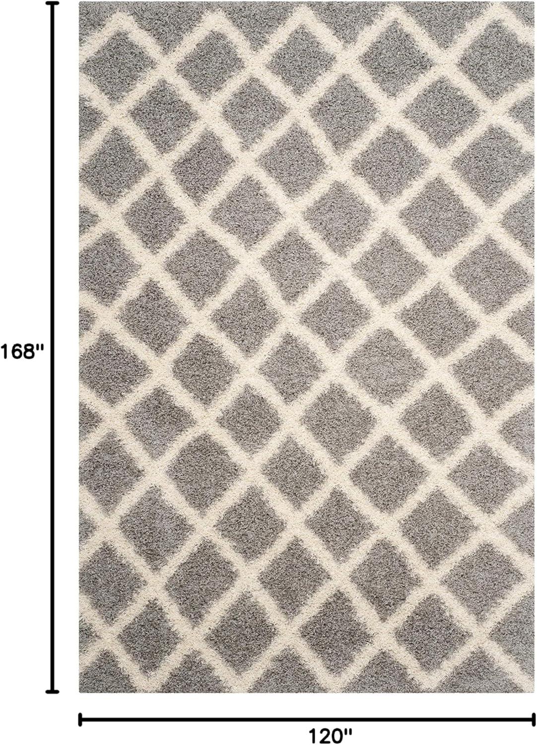 image:imageSAFAVIEH Dallas Shag Collection Area Rug 51 x 76 Seafoam amp Ivory Trellis Design NonShedding amp Easy Care 15inch Thick Ideal for High Traffic Areas in Living Room Bedroom SGD258CGreyIvory