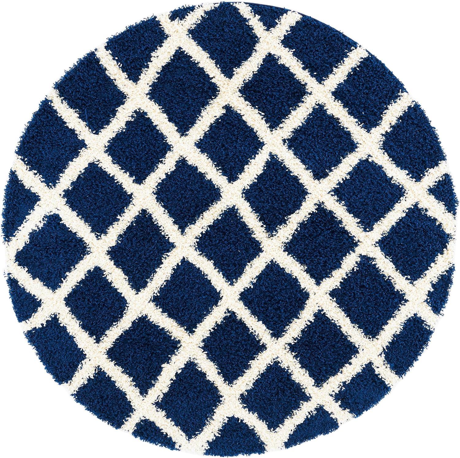 image:imageSAFAVIEH Dallas Shag Collection Area Rug 51 x 76 Seafoam amp Ivory Trellis Design NonShedding amp Easy Care 15inch Thick Ideal for High Traffic Areas in Living Room Bedroom SGD258CNavyIvory