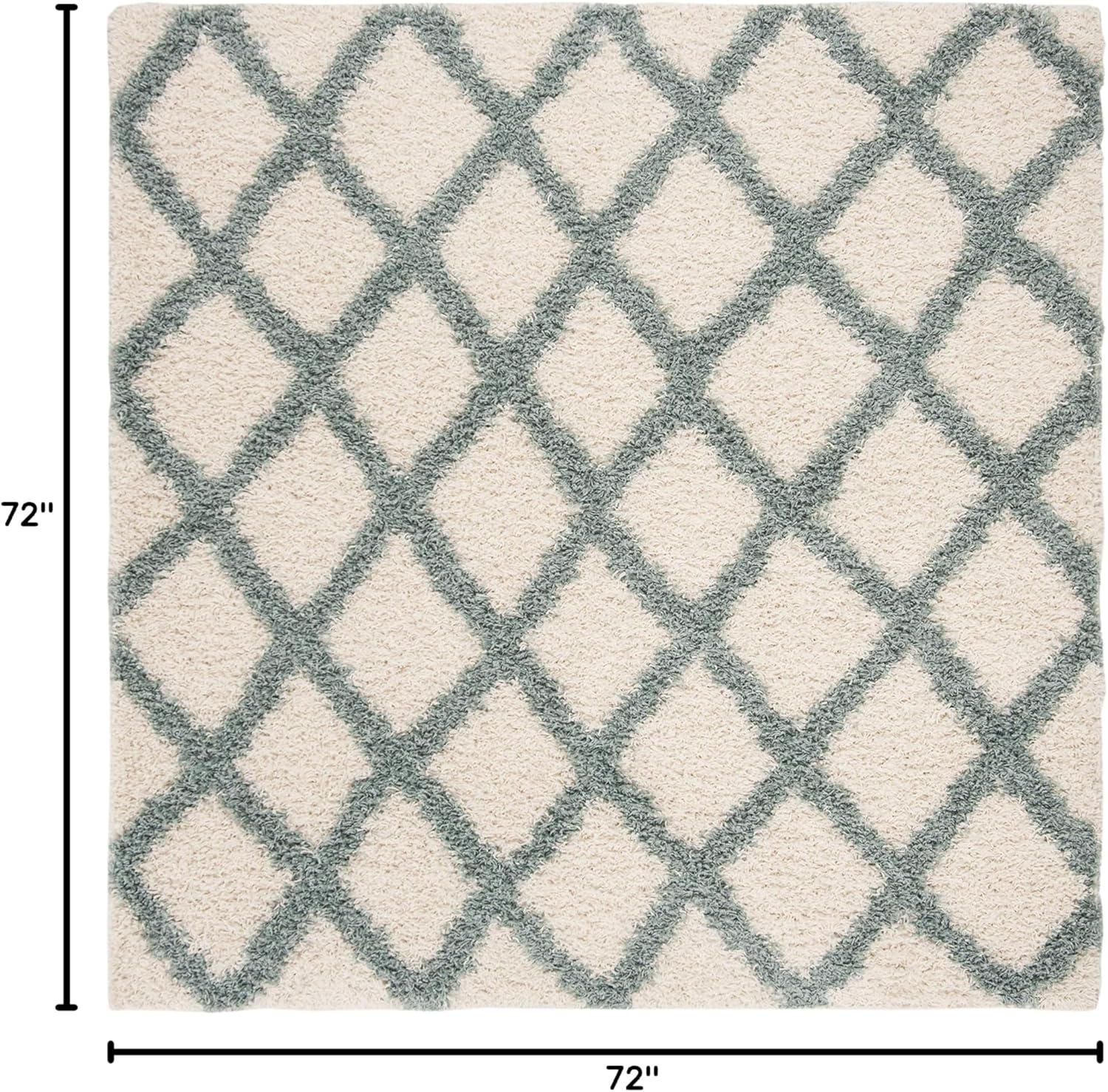 image:imageSAFAVIEH Dallas Shag Collection Area Rug 51 x 76 Seafoam amp Ivory Trellis Design NonShedding amp Easy Care 15inch Thick Ideal for High Traffic Areas in Living Room Bedroom SGD258CIvorySeafoam