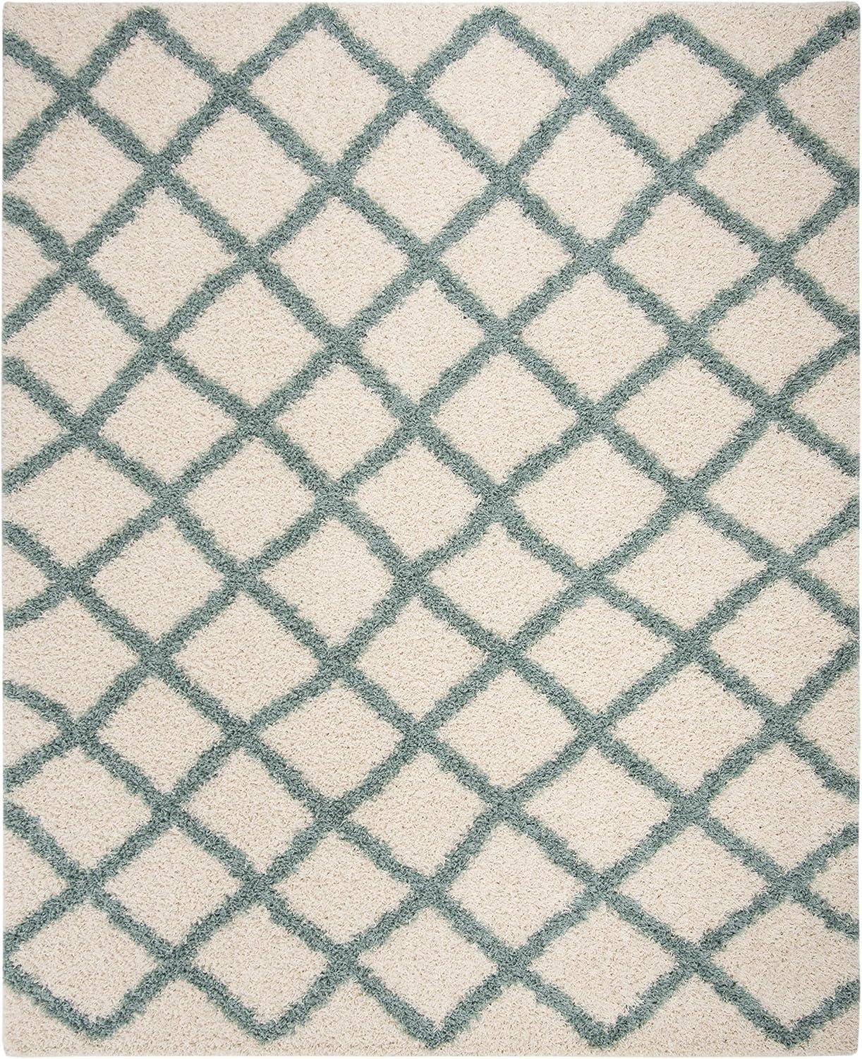 image:imageSAFAVIEH Dallas Shag Collection Area Rug 51 x 76 Seafoam amp Ivory Trellis Design NonShedding amp Easy Care 15inch Thick Ideal for High Traffic Areas in Living Room Bedroom SGD258CIvorySeafoam