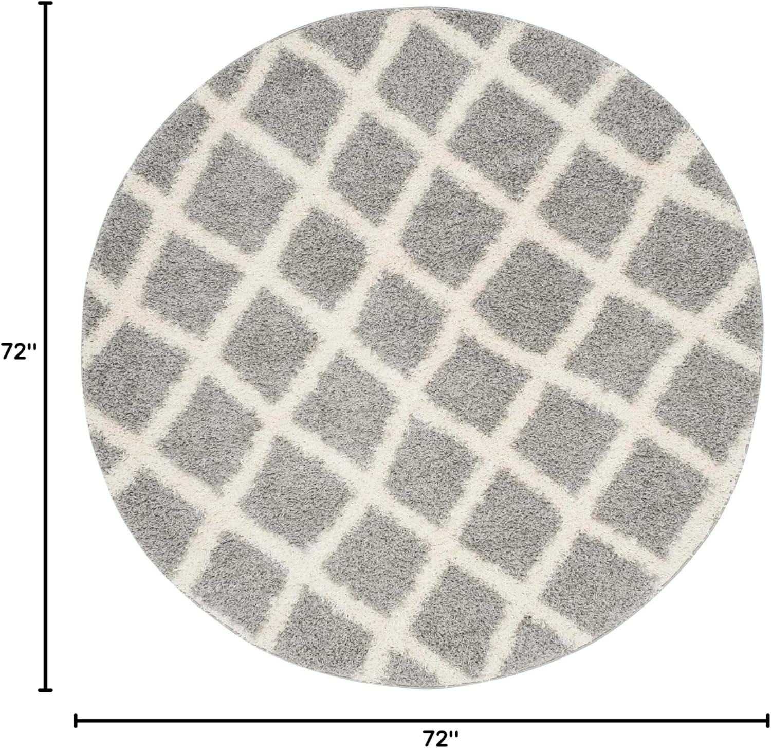 image:imageSAFAVIEH Dallas Shag Collection Area Rug 51 x 76 Seafoam amp Ivory Trellis Design NonShedding amp Easy Care 15inch Thick Ideal for High Traffic Areas in Living Room Bedroom SGD258CGreyIvory