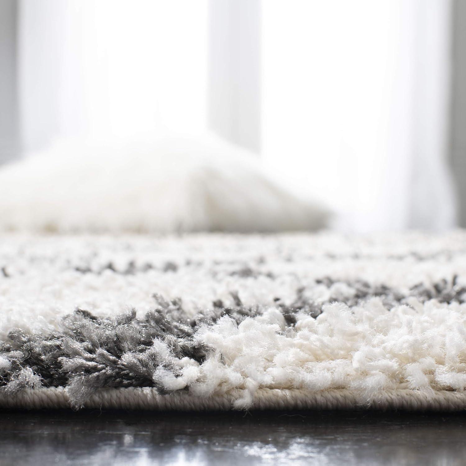 image:imageSAFAVIEH Dallas Shag Collection Area Rug 51 x 76 Seafoam amp Ivory Trellis Design NonShedding amp Easy Care 15inch Thick Ideal for High Traffic Areas in Living Room Bedroom SGD258CIvoryDark Grey