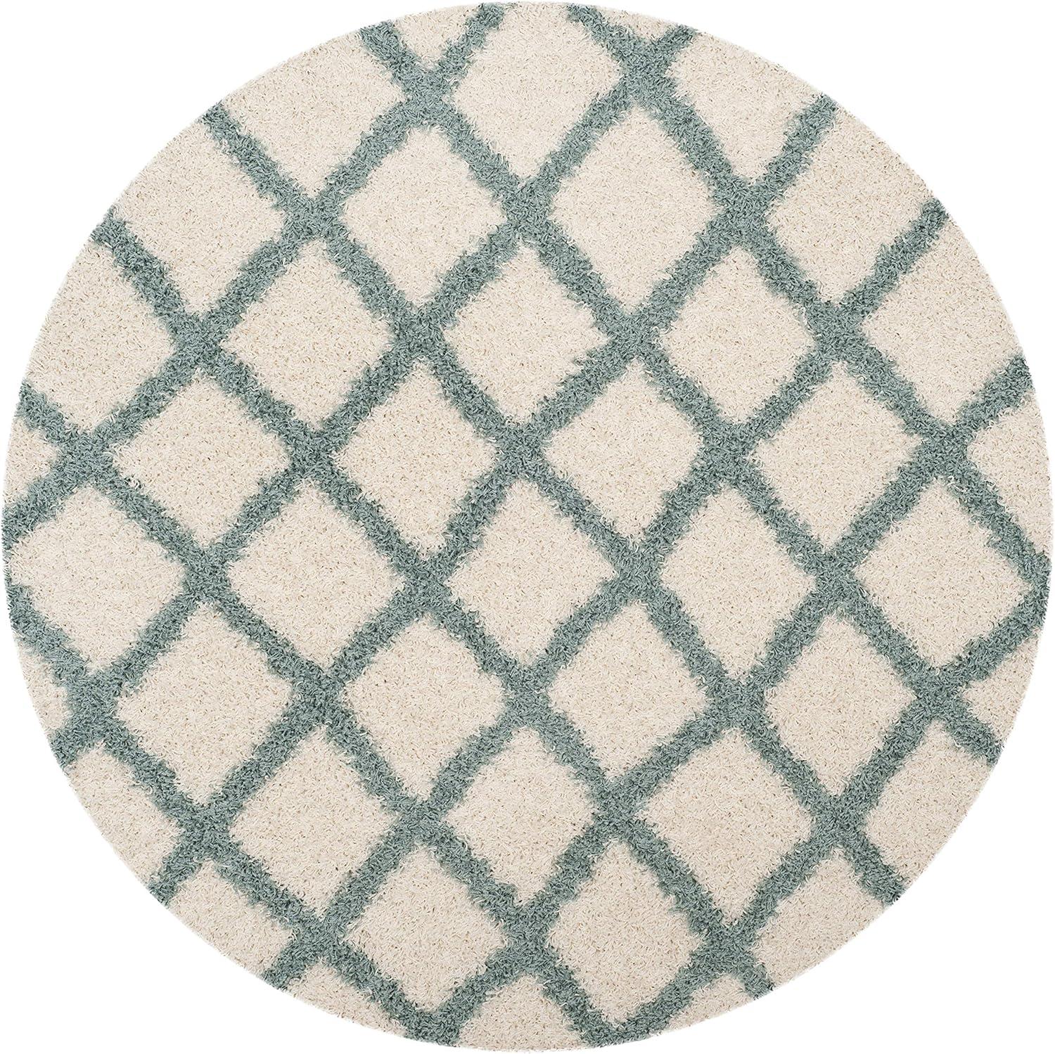 image:imageSAFAVIEH Dallas Shag Collection Area Rug 51 x 76 Seafoam amp Ivory Trellis Design NonShedding amp Easy Care 15inch Thick Ideal for High Traffic Areas in Living Room Bedroom SGD258CIvorySeafoam