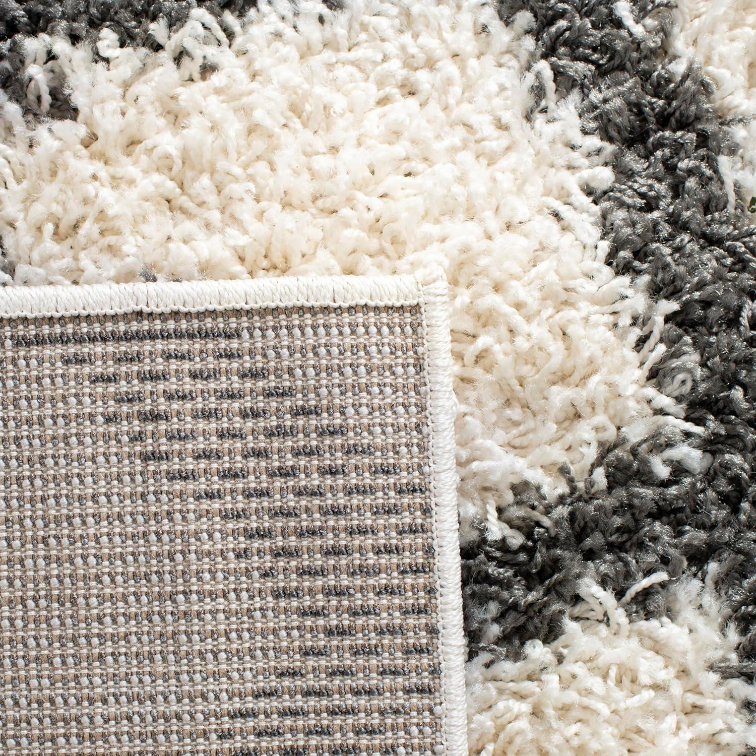 image:imageSAFAVIEH Dallas Shag Collection Area Rug 51 x 76 Seafoam amp Ivory Trellis Design NonShedding amp Easy Care 15inch Thick Ideal for High Traffic Areas in Living Room Bedroom SGD258CIvoryDark Grey