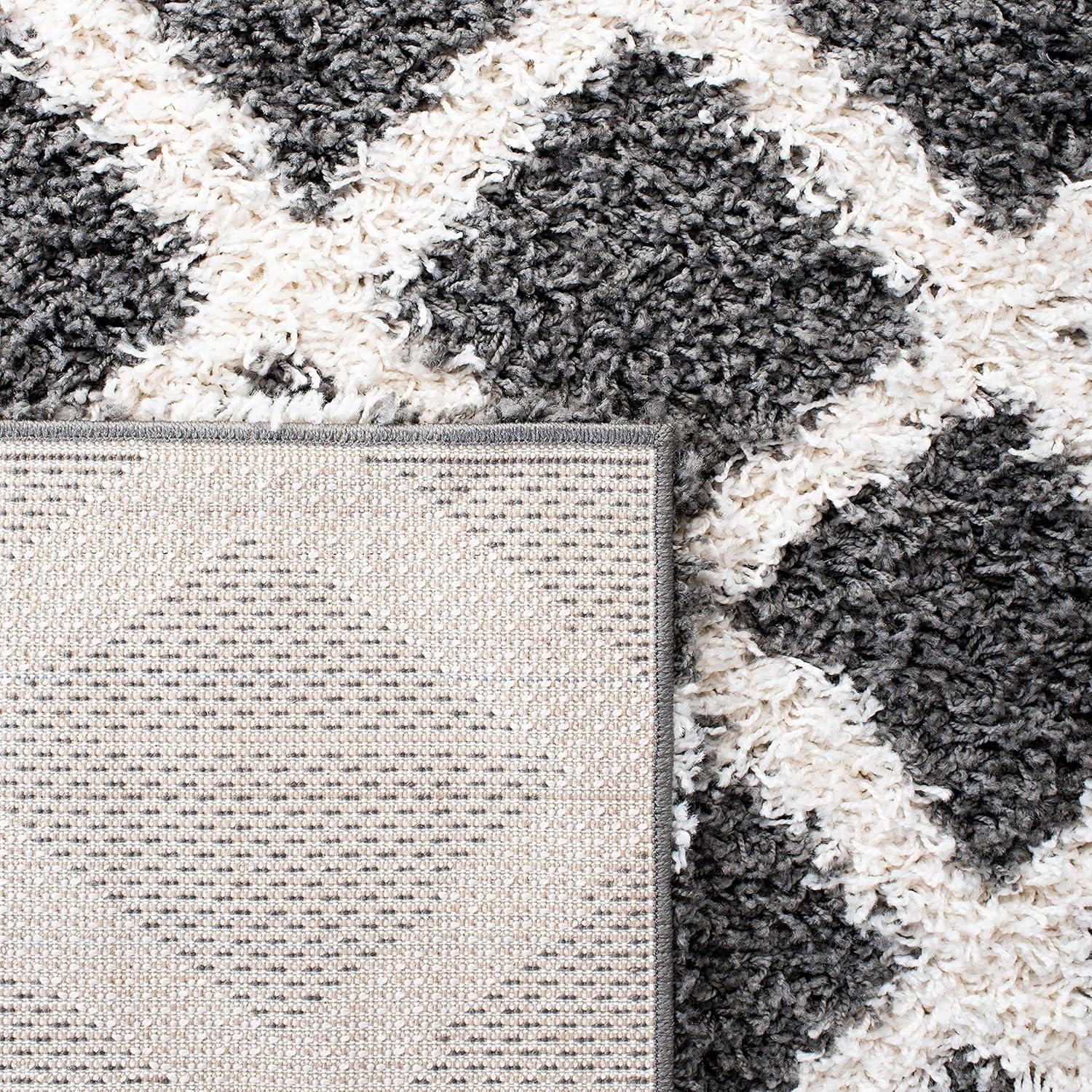 image:imageSAFAVIEH Dallas Shag Collection Area Rug 51 x 76 Seafoam amp Ivory Trellis Design NonShedding amp Easy Care 15inch Thick Ideal for High Traffic Areas in Living Room Bedroom SGD258CDark GreyIvory