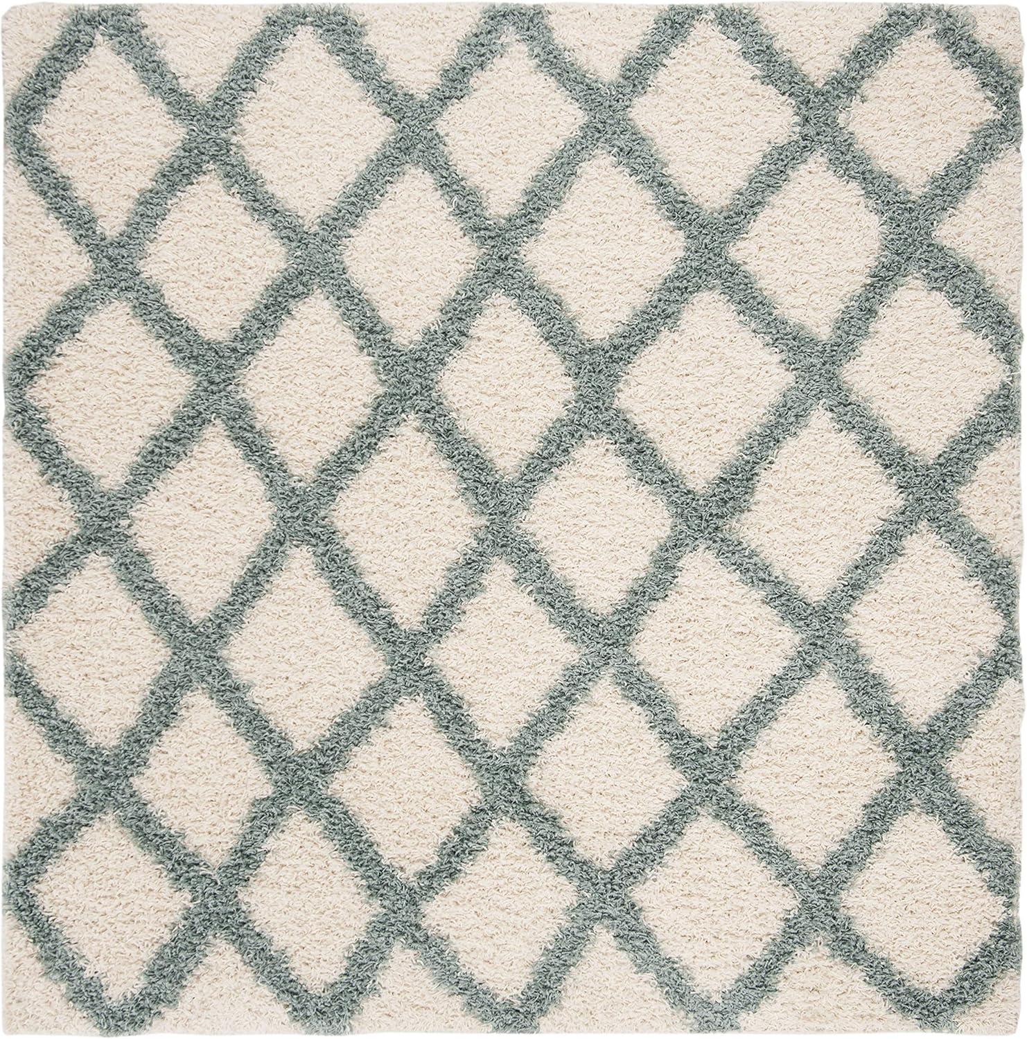 image:imageSAFAVIEH Dallas Shag Collection Area Rug 51 x 76 Seafoam amp Ivory Trellis Design NonShedding amp Easy Care 15inch Thick Ideal for High Traffic Areas in Living Room Bedroom SGD258CIvorySeafoam
