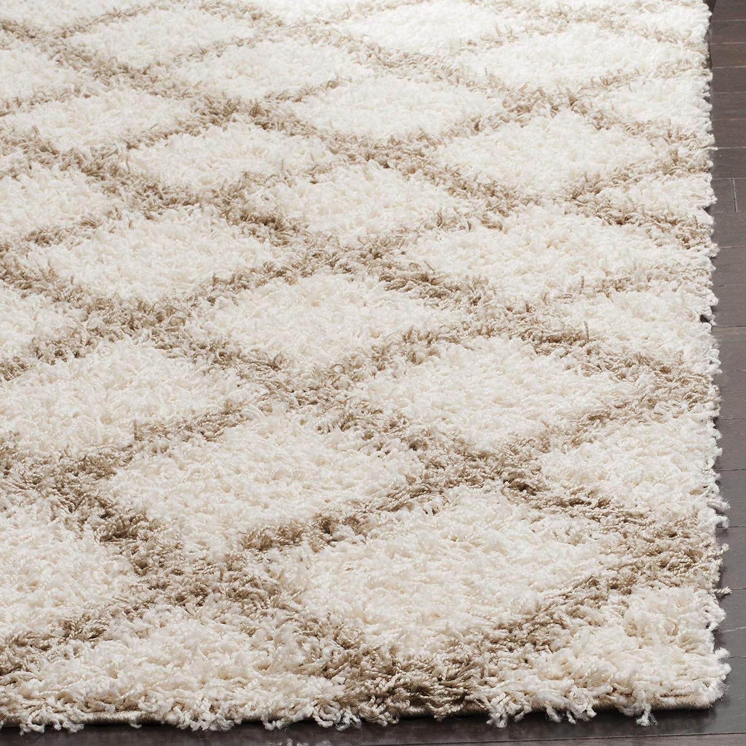 image:imageSAFAVIEH Dallas Shag Collection Area Rug 51 x 76 Seafoam amp Ivory Trellis Design NonShedding amp Easy Care 15inch Thick Ideal for High Traffic Areas in Living Room Bedroom SGD258CIvoryBeige