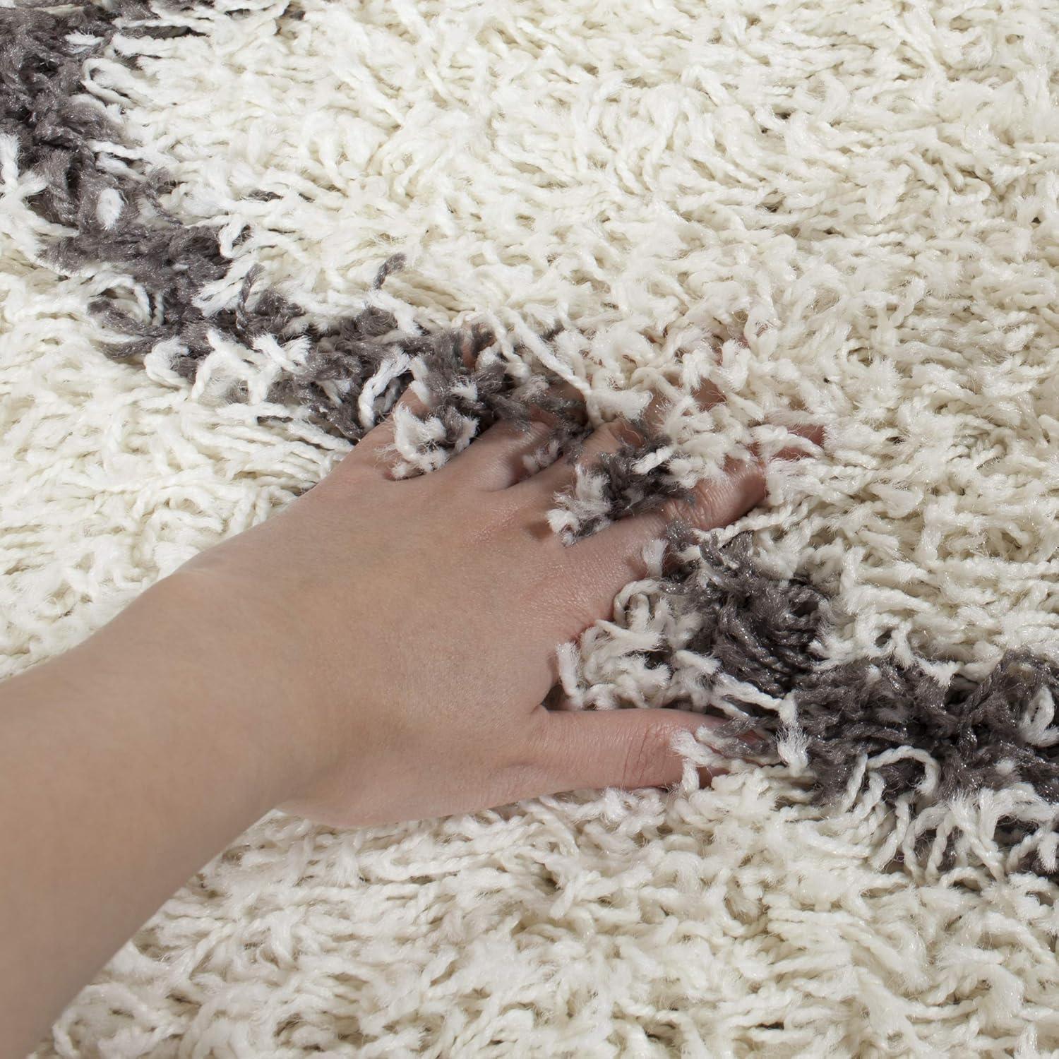 image:imageSAFAVIEH Dallas Shag Collection Area Rug 51 x 76 Seafoam amp Ivory Trellis Design NonShedding amp Easy Care 15inch Thick Ideal for High Traffic Areas in Living Room Bedroom SGD258CIvoryDark Grey