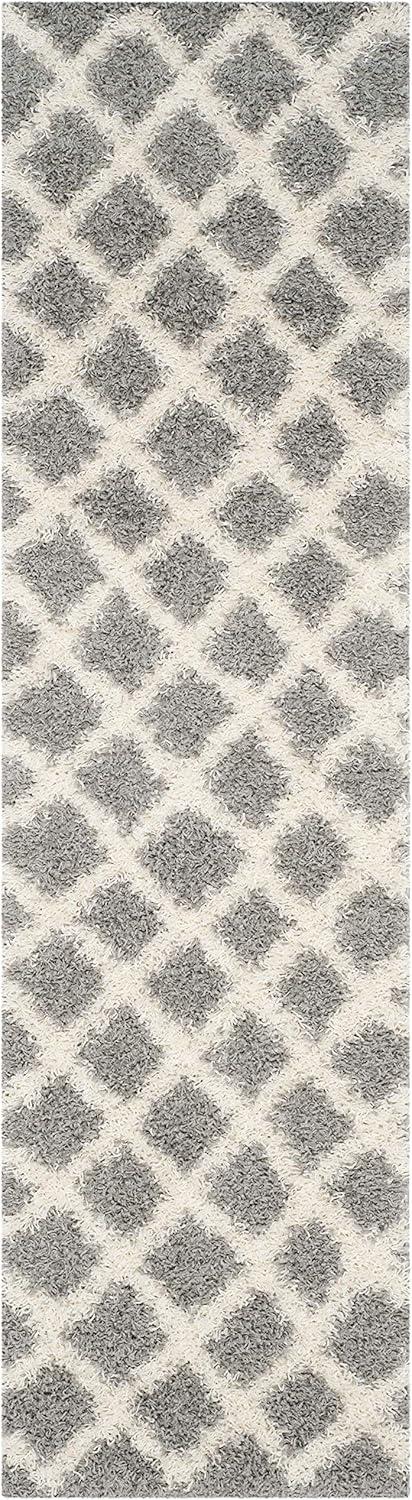 image:imageSAFAVIEH Dallas Shag Collection Area Rug 51 x 76 Seafoam amp Ivory Trellis Design NonShedding amp Easy Care 15inch Thick Ideal for High Traffic Areas in Living Room Bedroom SGD258CGreyIvory
