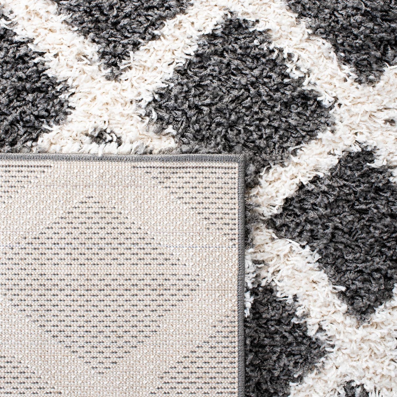 image:imageSAFAVIEH Dallas Shag Collection Area Rug 51 x 76 Seafoam amp Ivory Trellis Design NonShedding amp Easy Care 15inch Thick Ideal for High Traffic Areas in Living Room Bedroom SGD258CDark GreyIvory