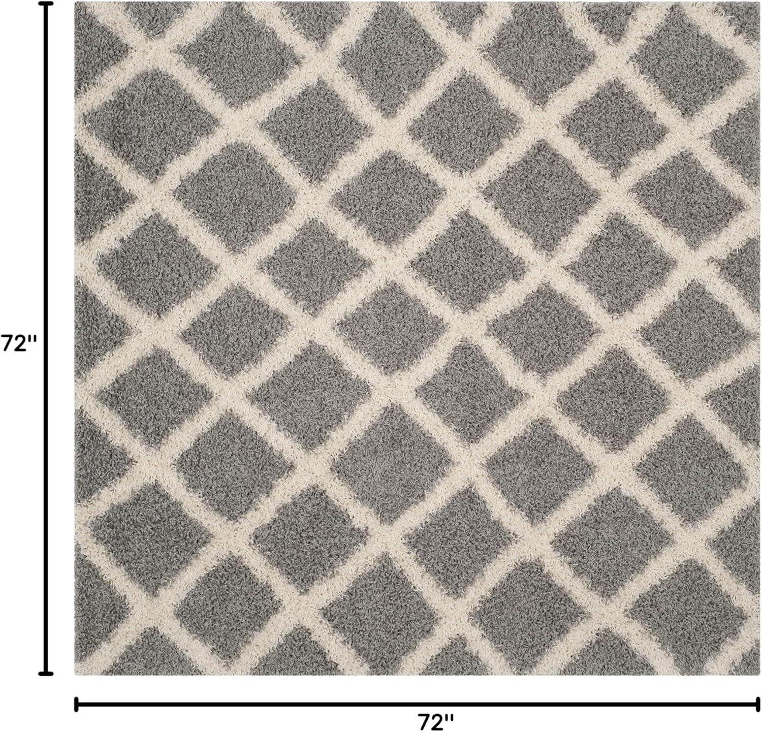 image:imageSAFAVIEH Dallas Shag Collection Area Rug 51 x 76 Seafoam amp Ivory Trellis Design NonShedding amp Easy Care 15inch Thick Ideal for High Traffic Areas in Living Room Bedroom SGD258CGreyIvory