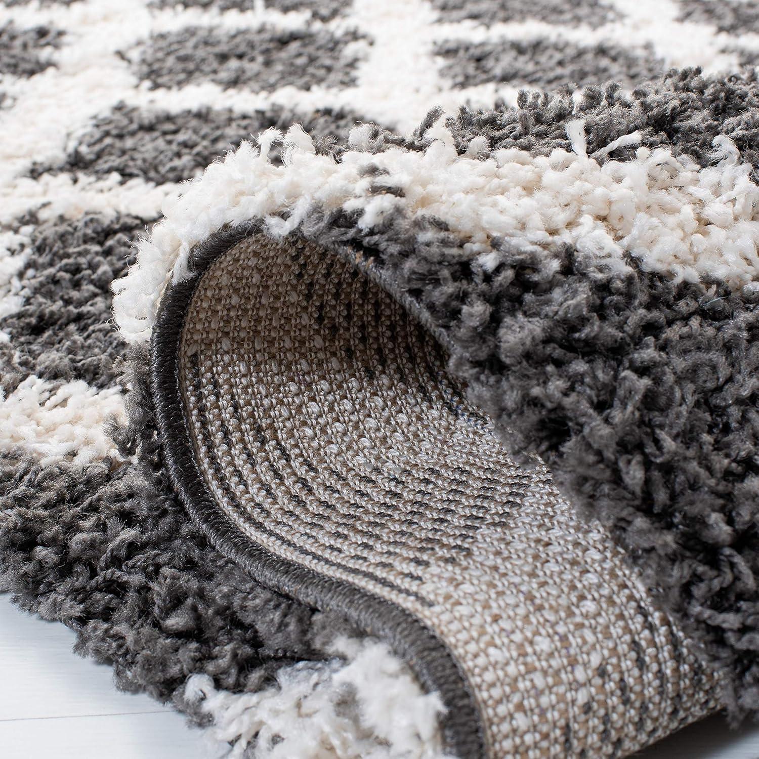 image:imageSAFAVIEH Dallas Shag Collection Area Rug 51 x 76 Seafoam amp Ivory Trellis Design NonShedding amp Easy Care 15inch Thick Ideal for High Traffic Areas in Living Room Bedroom SGD258CDark GreyIvory