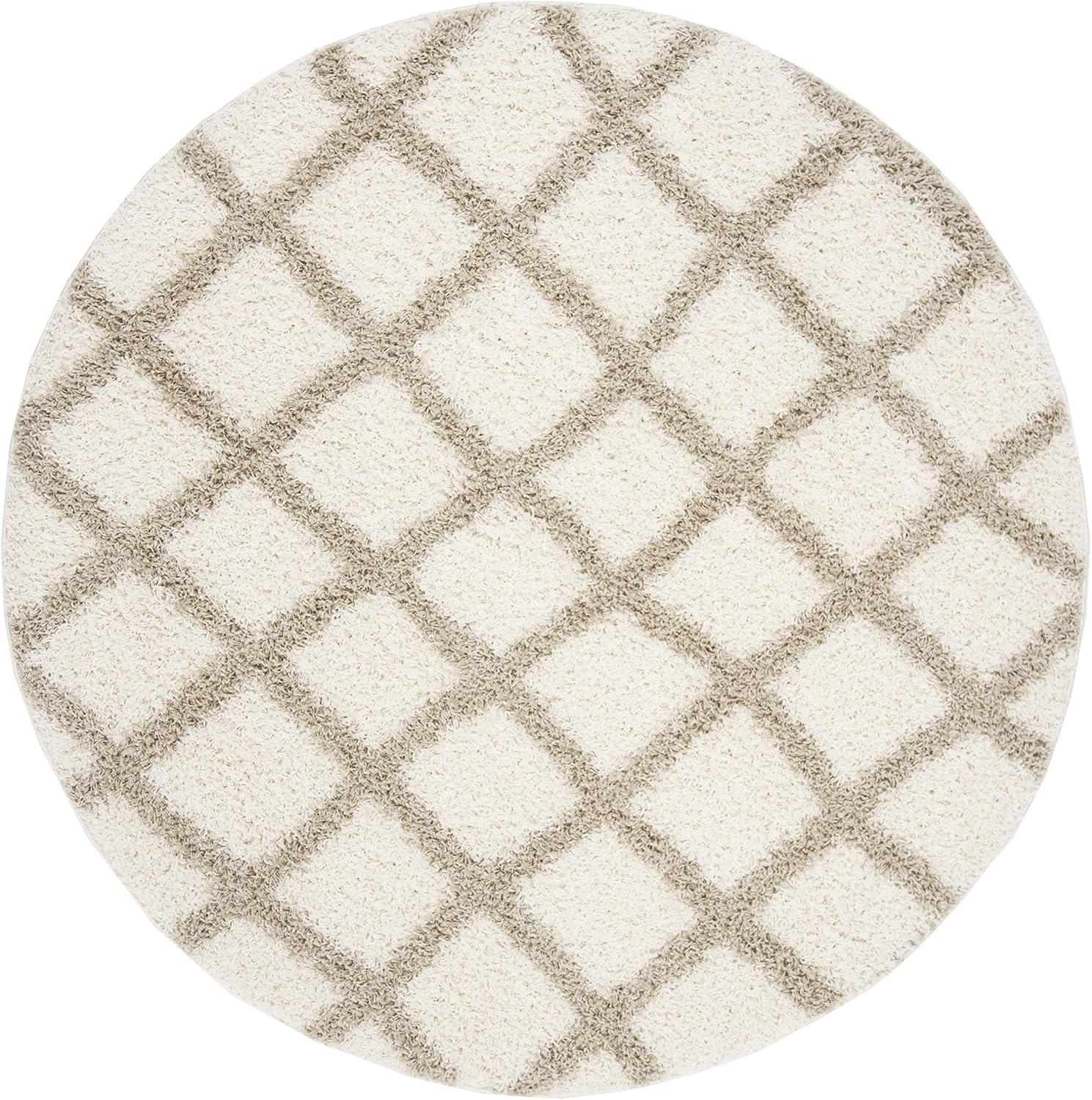 image:imageSAFAVIEH Dallas Shag Collection Area Rug 51 x 76 Seafoam amp Ivory Trellis Design NonShedding amp Easy Care 15inch Thick Ideal for High Traffic Areas in Living Room Bedroom SGD258CIvoryBeige
