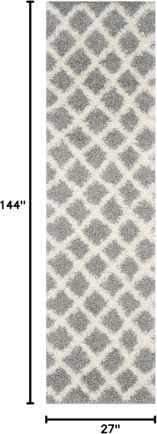 image:imageSAFAVIEH Dallas Shag Collection Area Rug 51 x 76 Seafoam amp Ivory Trellis Design NonShedding amp Easy Care 15inch Thick Ideal for High Traffic Areas in Living Room Bedroom SGD258CGreyIvory