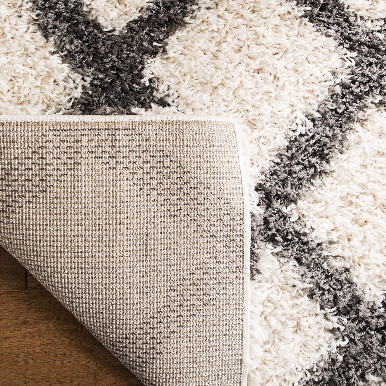 image:imageSAFAVIEH Dallas Shag Collection Area Rug 51 x 76 Seafoam amp Ivory Trellis Design NonShedding amp Easy Care 15inch Thick Ideal for High Traffic Areas in Living Room Bedroom SGD258CIvoryDark Grey