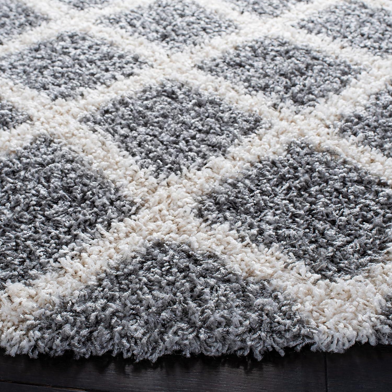 image:imageSAFAVIEH Dallas Shag Collection Area Rug 51 x 76 Seafoam amp Ivory Trellis Design NonShedding amp Easy Care 15inch Thick Ideal for High Traffic Areas in Living Room Bedroom SGD258CGreyIvory