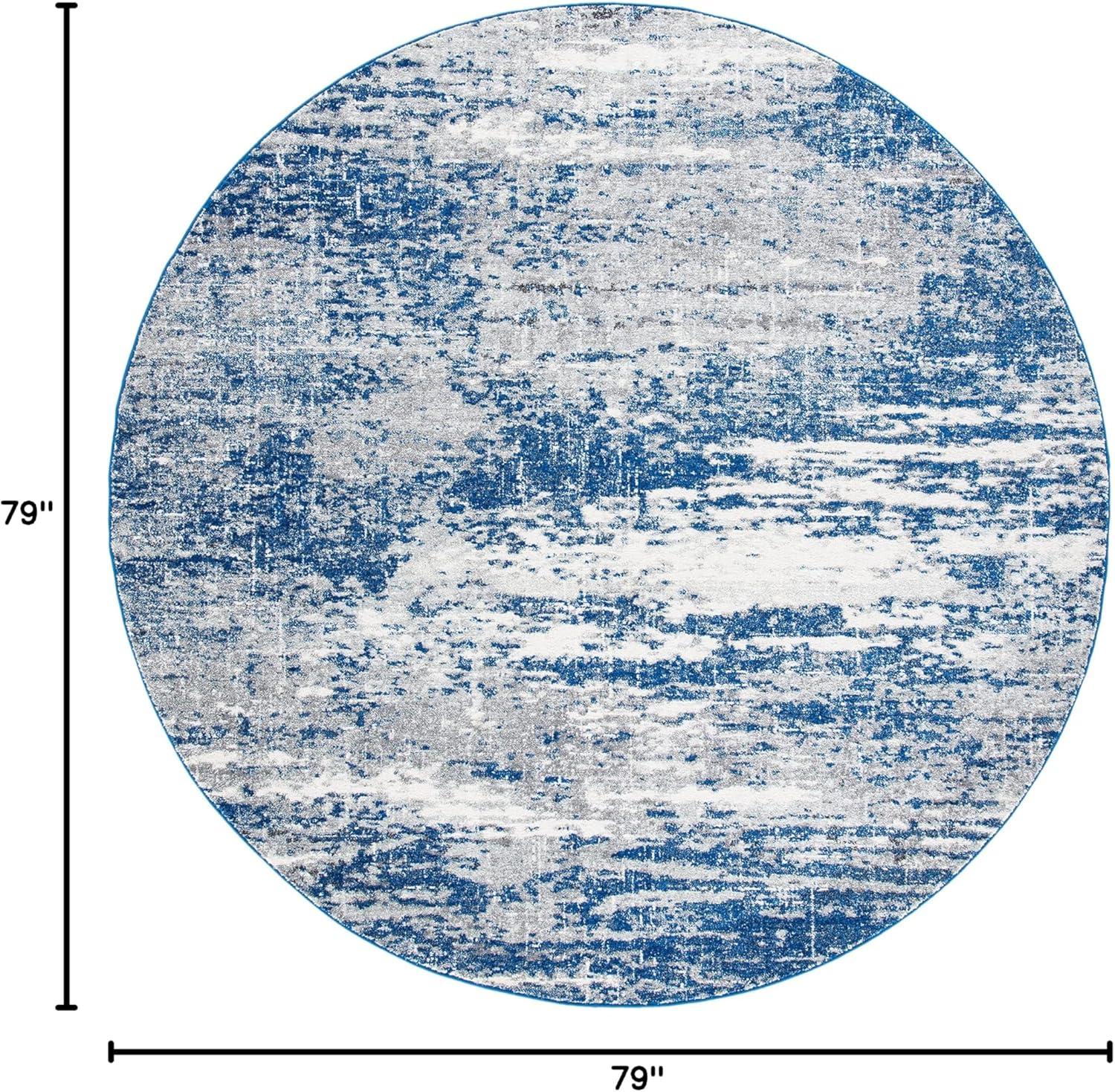 image:imageSAFAVIEH Evoke Collection 8 x 10 Ivory Dark Grey EVK272G Modern Abstract NonShedding Living Room Bedroom Dining Home Office Area RugDark BlueGrey