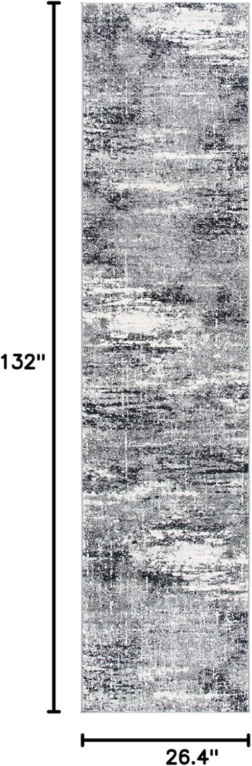 image:imageSAFAVIEH Evoke Collection 8 x 10 Ivory Dark Grey EVK272G Modern Abstract NonShedding Living Room Bedroom Dining Home Office Area RugIvoryDark Grey