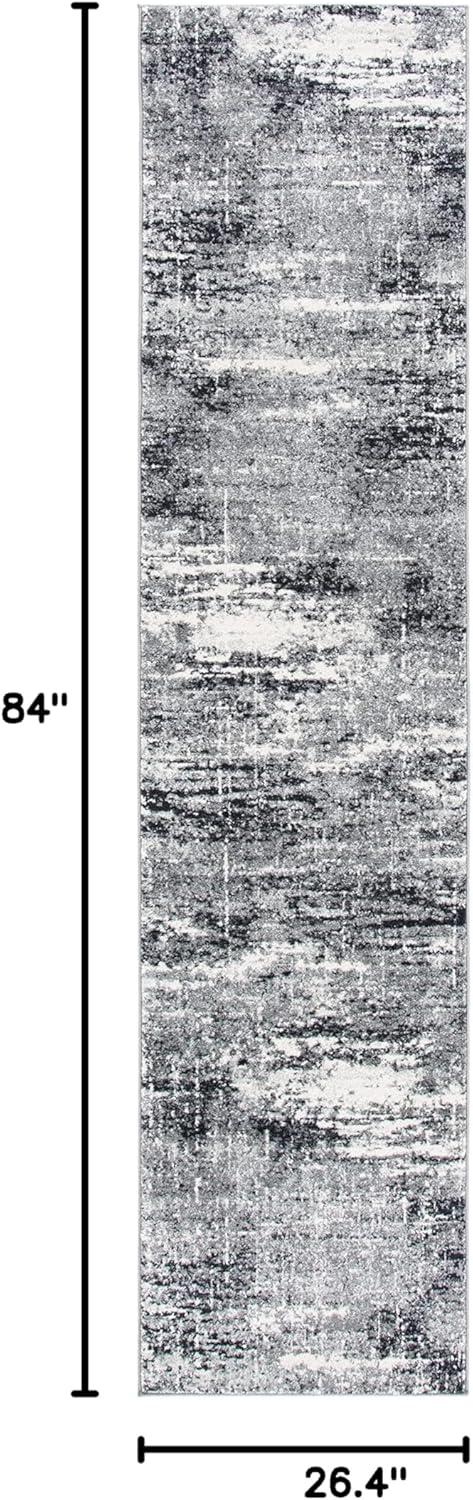 image:imageSAFAVIEH Evoke Collection 8 x 10 Ivory Dark Grey EVK272G Modern Abstract NonShedding Living Room Bedroom Dining Home Office Area RugIvoryDark Grey