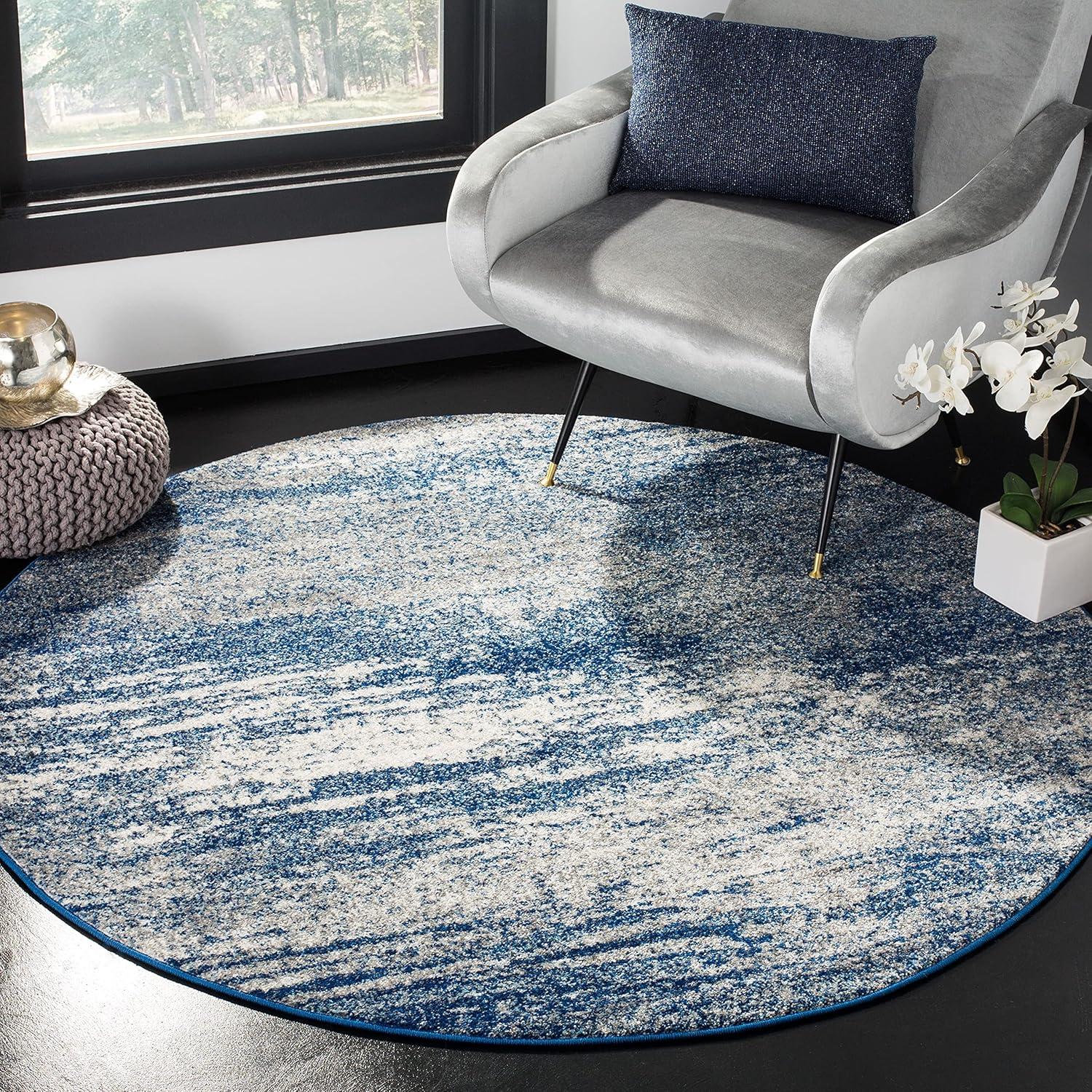 image:imageSAFAVIEH Evoke Collection 8 x 10 Ivory Dark Grey EVK272G Modern Abstract NonShedding Living Room Bedroom Dining Home Office Area RugIvoryDark Grey