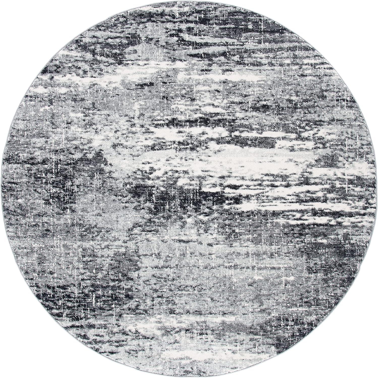 image:imageSAFAVIEH Evoke Collection 8 x 10 Ivory Dark Grey EVK272G Modern Abstract NonShedding Living Room Bedroom Dining Home Office Area RugIvoryDark Grey