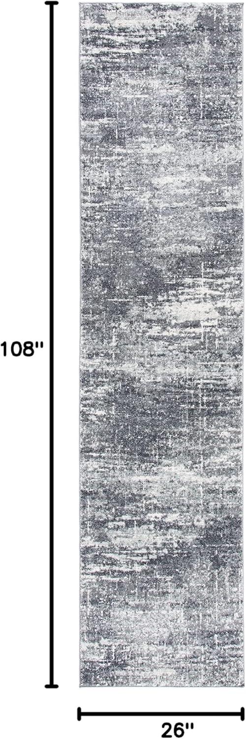 image:imageSAFAVIEH Evoke Collection 8 x 10 Ivory Dark Grey EVK272G Modern Abstract NonShedding Living Room Bedroom Dining Home Office Area RugIvoryGrey