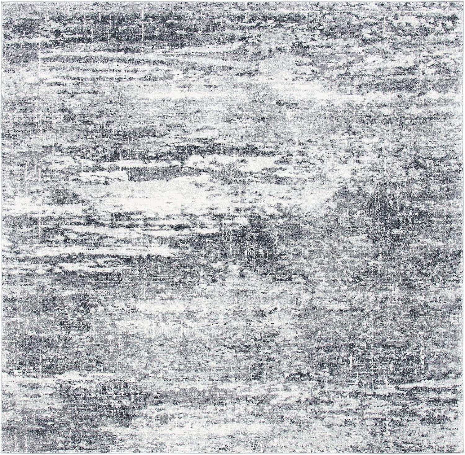 image:imageSAFAVIEH Evoke Collection 8 x 10 Ivory Dark Grey EVK272G Modern Abstract NonShedding Living Room Bedroom Dining Home Office Area RugIvoryGrey