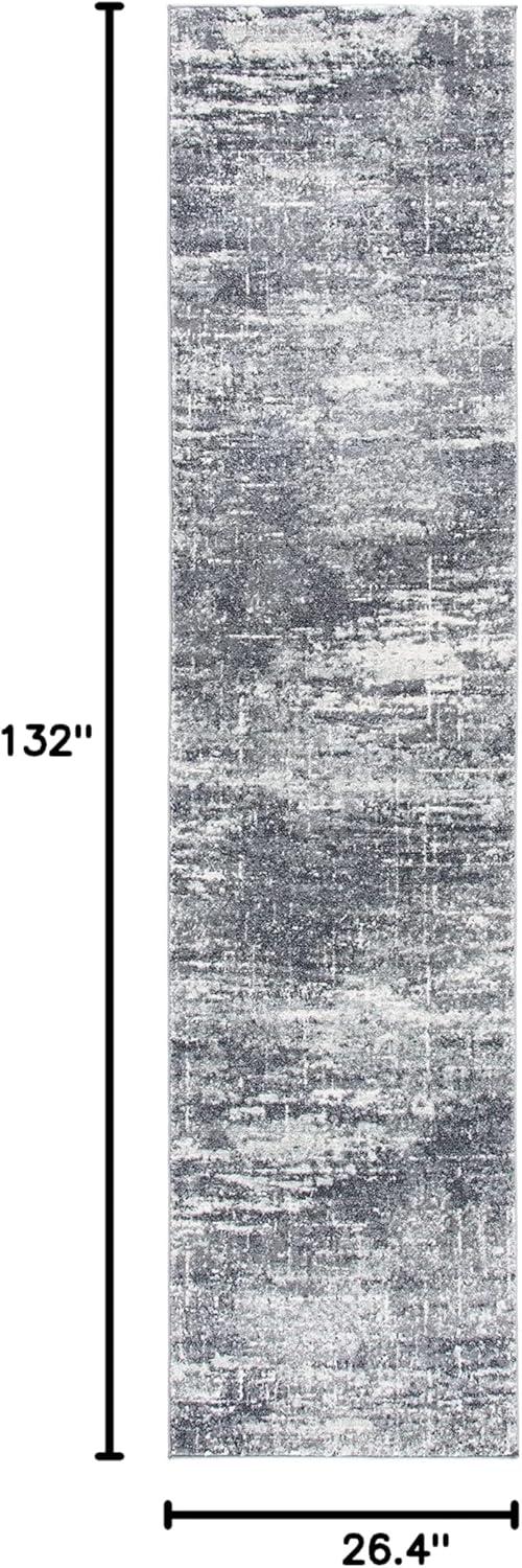image:imageSAFAVIEH Evoke Collection 8 x 10 Ivory Dark Grey EVK272G Modern Abstract NonShedding Living Room Bedroom Dining Home Office Area RugIvoryGrey
