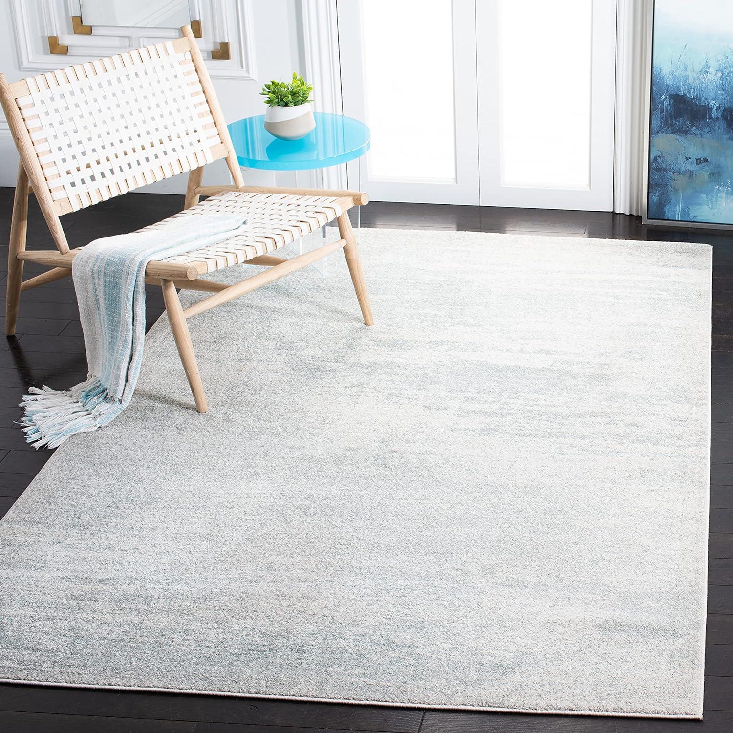image:imageSAFAVIEH Evoke Collection 8 x 10 Ivory Dark Grey EVK272G Modern Abstract NonShedding Living Room Bedroom Dining Home Office Area RugIvorySage