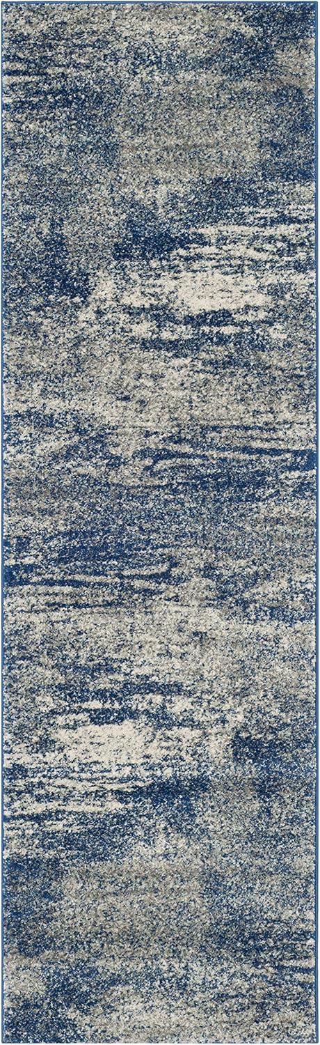 image:imageSAFAVIEH Evoke Collection 8 x 10 Ivory Dark Grey EVK272G Modern Abstract NonShedding Living Room Bedroom Dining Home Office Area RugNavyIvory