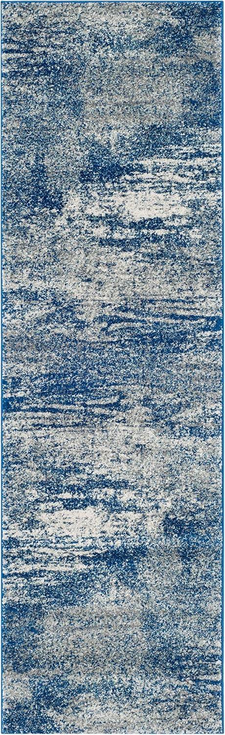image:imageSAFAVIEH Evoke Collection 8 x 10 Ivory Dark Grey EVK272G Modern Abstract NonShedding Living Room Bedroom Dining Home Office Area RugNavyIvory