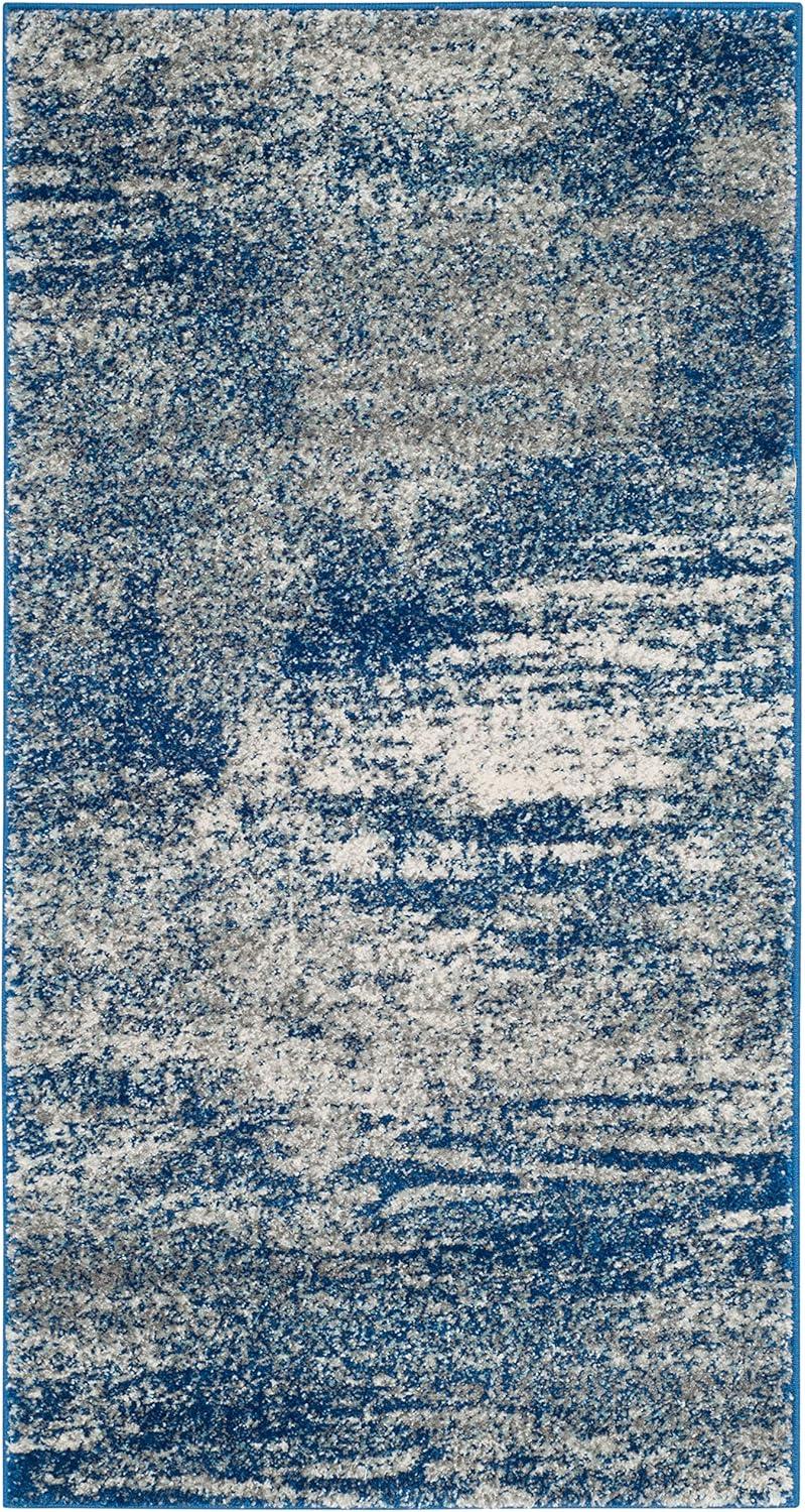 image:imageSAFAVIEH Evoke Collection 8 x 10 Ivory Dark Grey EVK272G Modern Abstract NonShedding Living Room Bedroom Dining Home Office Area RugNavyIvory