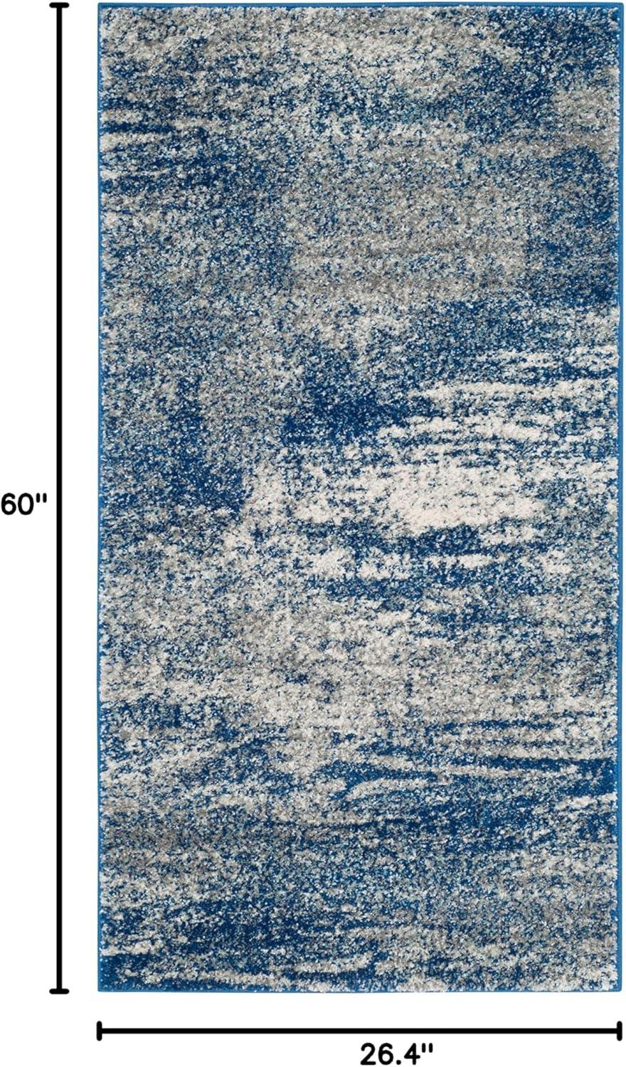 image:imageSAFAVIEH Evoke Collection 8 x 10 Ivory Dark Grey EVK272G Modern Abstract NonShedding Living Room Bedroom Dining Home Office Area RugNavyIvory