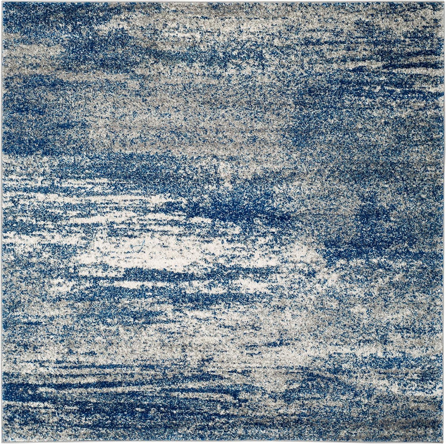 image:imageSAFAVIEH Evoke Collection 8 x 10 Ivory Dark Grey EVK272G Modern Abstract NonShedding Living Room Bedroom Dining Home Office Area RugNavyIvory