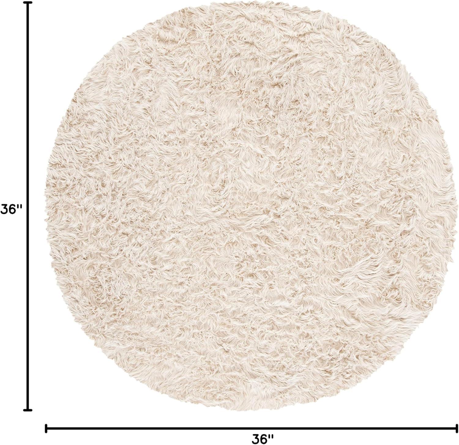 image:imageSAFAVIEH Faux Sheep Skin Collection 3 x 5 Ivory FSS235A Silken Glam 235inch Thick Area RugBeige