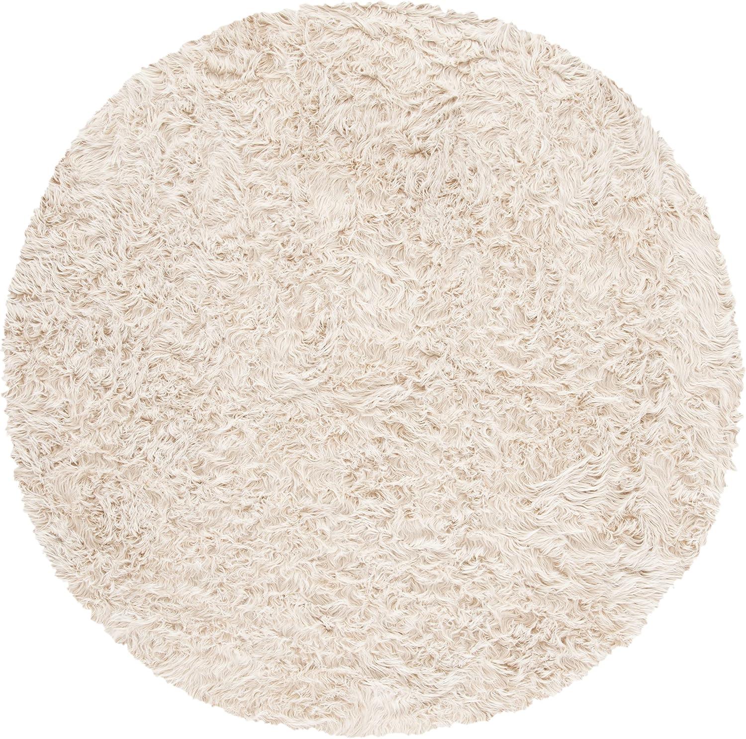 image:imageSAFAVIEH Faux Sheep Skin Collection 3 x 5 Ivory FSS235A Silken Glam 235inch Thick Area RugBeige
