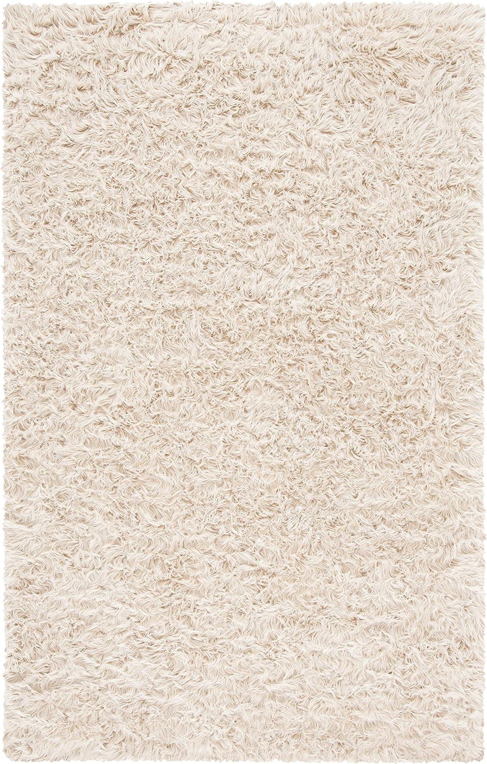 image:imageSAFAVIEH Faux Sheep Skin Collection 3 x 5 Ivory FSS235A Silken Glam 235inch Thick Area RugBeige