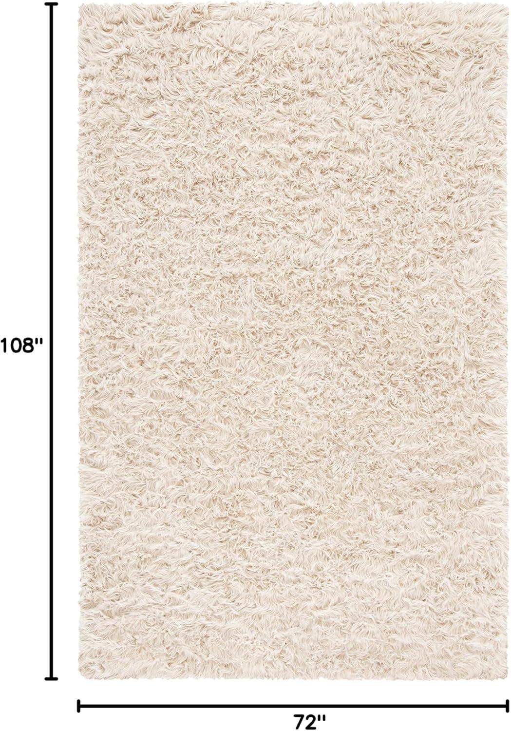 image:imageSAFAVIEH Faux Sheep Skin Collection 3 x 5 Ivory FSS235A Silken Glam 235inch Thick Area RugBeige