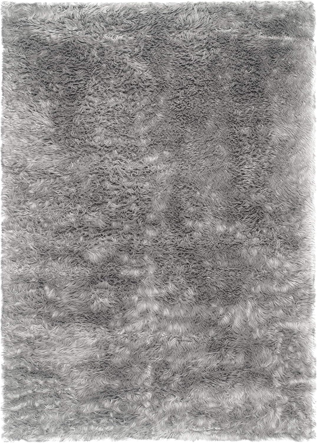 image:imageSAFAVIEH Faux Sheep Skin Collection 3 x 5 Ivory FSS235A Silken Glam 235inch Thick Area RugGrey