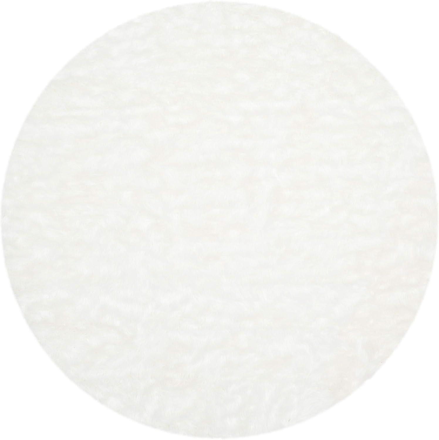 image:imageSAFAVIEH Faux Sheep Skin Collection 3 x 5 Ivory FSS235A Silken Glam 235inch Thick Area RugIvory
