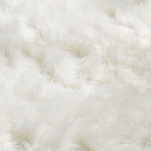 image:imageSAFAVIEH Faux Sheep Skin Collection 3 x 5 Ivory FSS235A Silken Glam 235inch Thick Area RugIvory