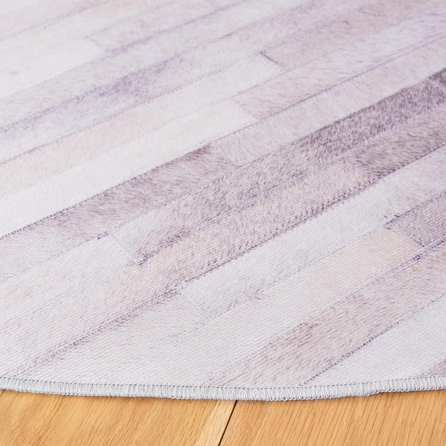 image:imageSAFAVIEH Faux Sheep Skin Collection 3 x 5 Ivory FSS235A Silken Glam 235inch Thick Area RugLight Pink