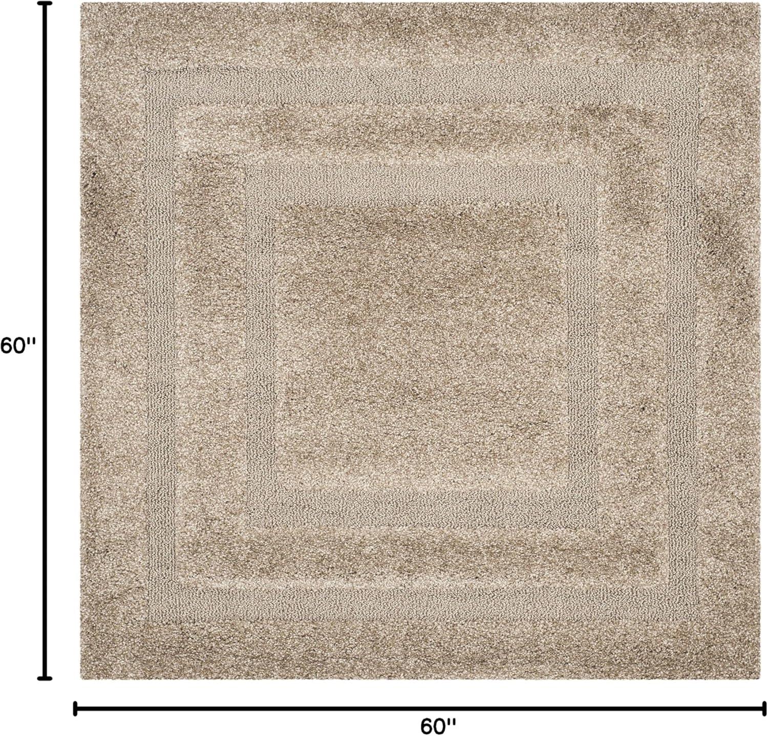 image:imageSAFAVIEH Florida Shag Collection Area Rug 53 x 76 Creme amp Creme Border Design NonShedding amp Easy Care 12inch Thick Ideal for High Traffic Areas in Living Room Bedroom SG4541111Beige