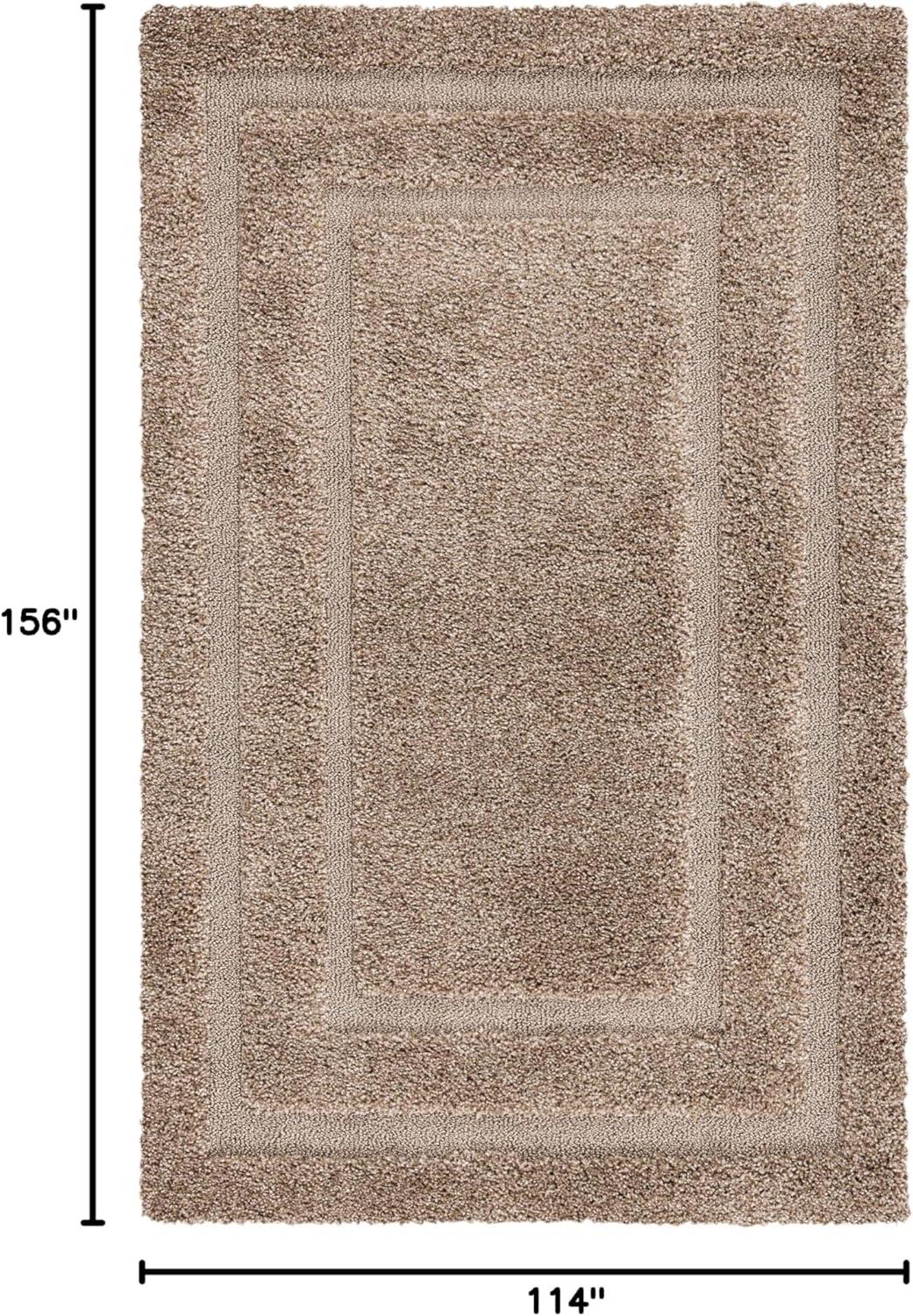 image:imageSAFAVIEH Florida Shag Collection Area Rug 53 x 76 Creme amp Creme Border Design NonShedding amp Easy Care 12inch Thick Ideal for High Traffic Areas in Living Room Bedroom SG4541111Beige