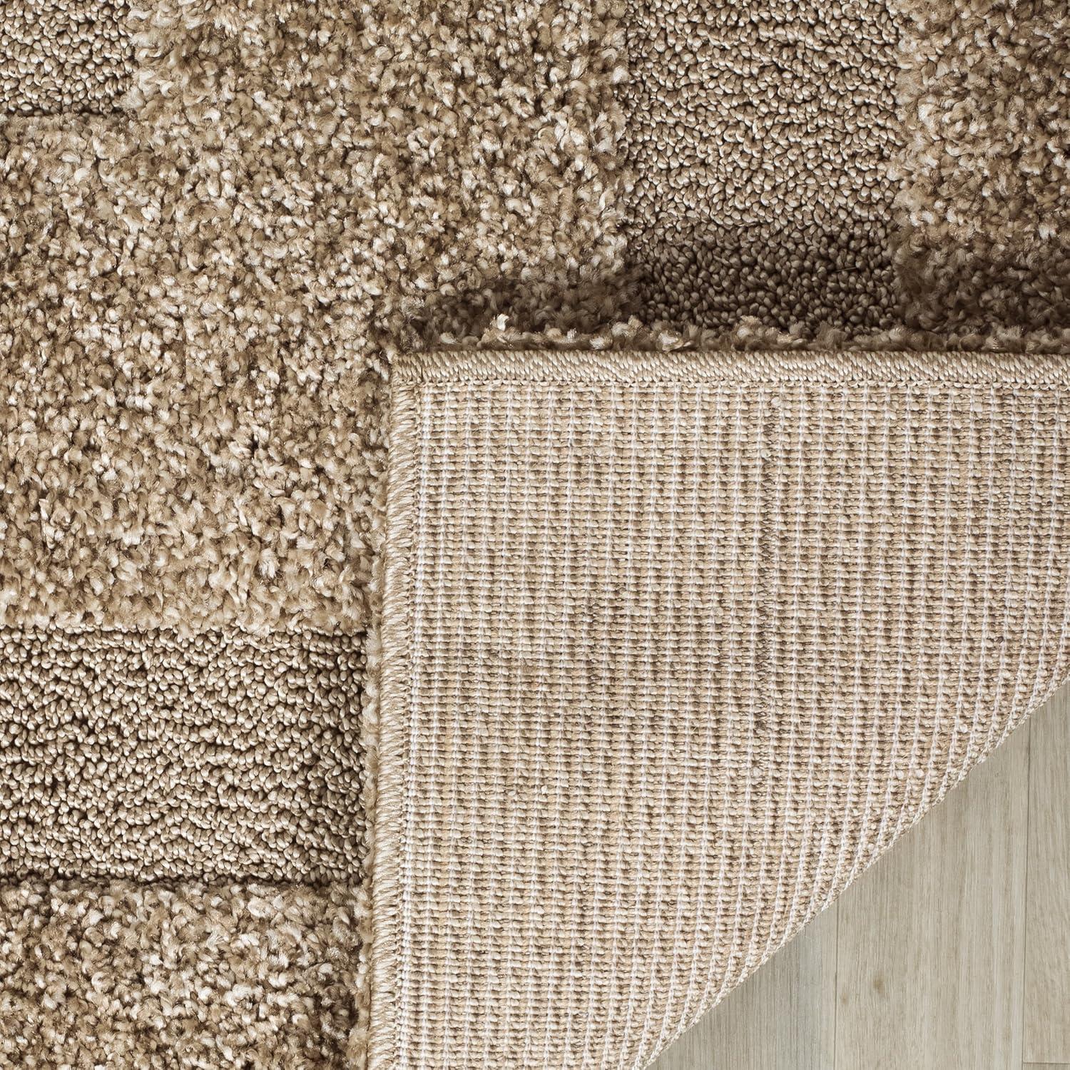 image:imageSAFAVIEH Florida Shag Collection Area Rug 53 x 76 Creme amp Creme Border Design NonShedding amp Easy Care 12inch Thick Ideal for High Traffic Areas in Living Room Bedroom SG4541111Beige