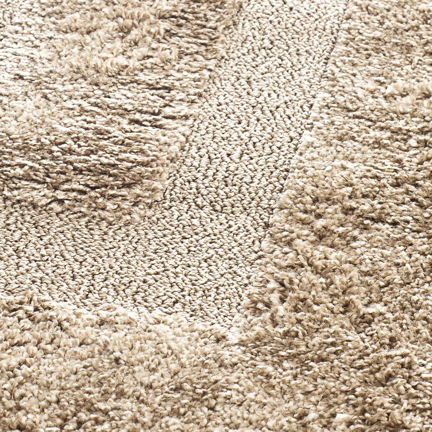 image:imageSAFAVIEH Florida Shag Collection Area Rug 53 x 76 Creme amp Creme Border Design NonShedding amp Easy Care 12inch Thick Ideal for High Traffic Areas in Living Room Bedroom SG4541111Beige